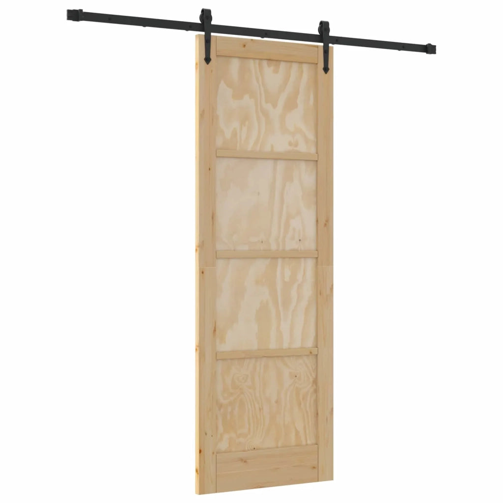 Porta scorrevole ORKDAL Naturale e Nero 73,5 x 211 cm 3445576