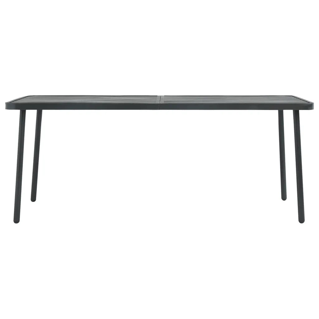 Set Mobili da Pranzo per Giardino 7 pz in Acciaio Grigio Scuro 3074477