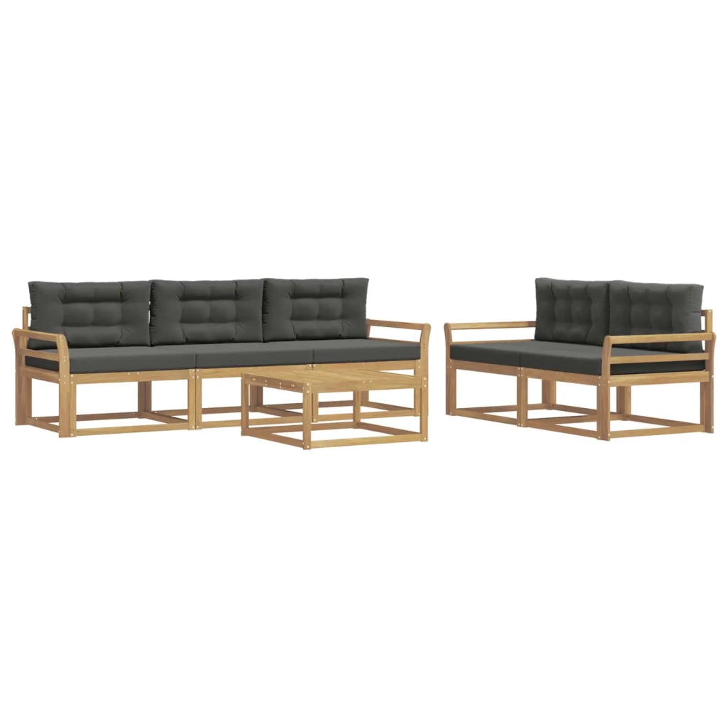 Set di divani da esterno 6 pz Bianco e Antracite 3386061