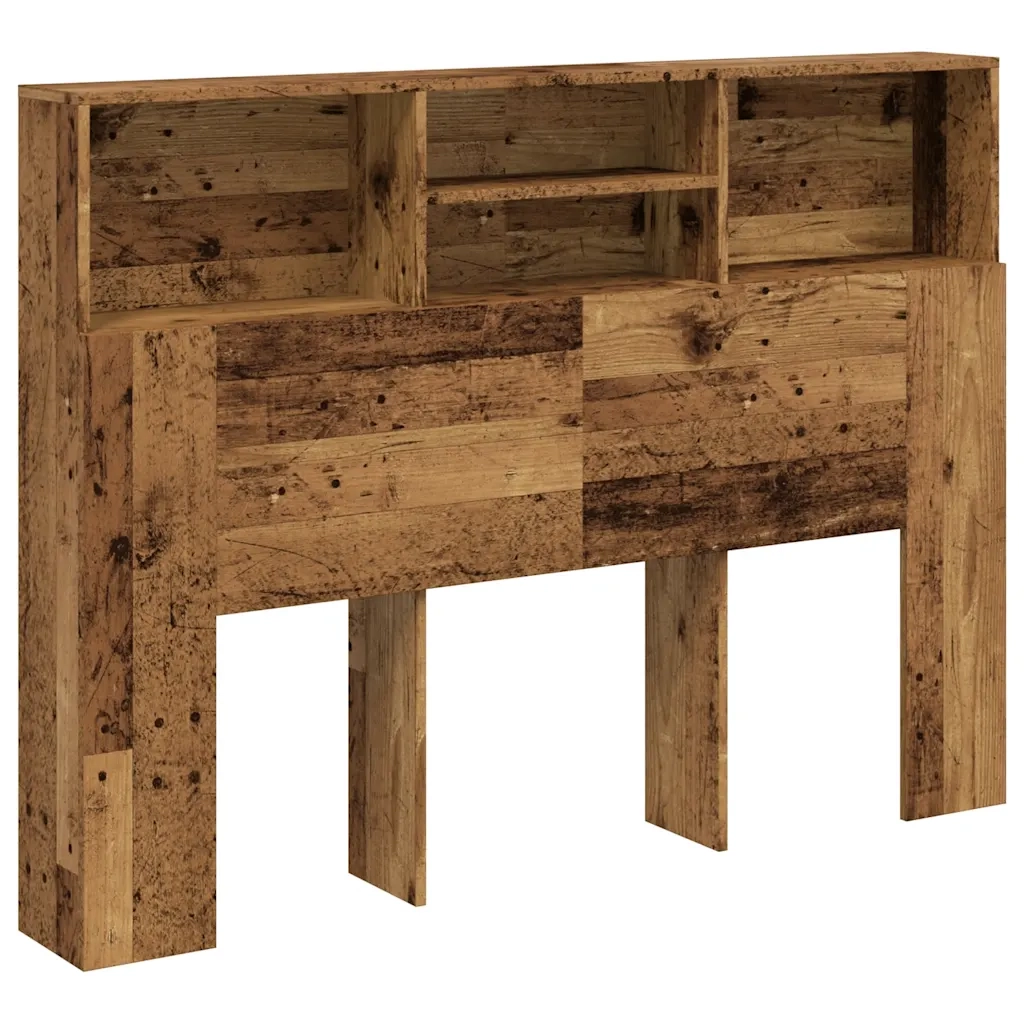 Testiera | Testata con Scomparti Legno Antico 140x19x103,5 cm