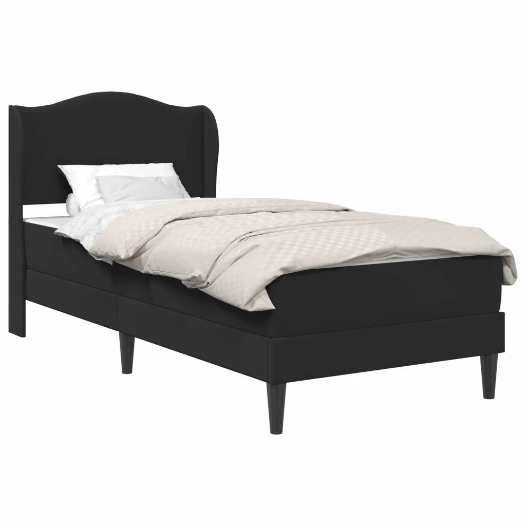 Struttura del letto con testiera Nero 90 x 190 cm Similpelle 3415269
