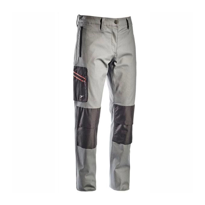 Utility Diadora PANT STRETCH M Pantalone da Lavoro Stretch Canvas 97% Cotone 3% Elastan 250 g-mq ISO 13688:2013 colore Grigio Pioggia