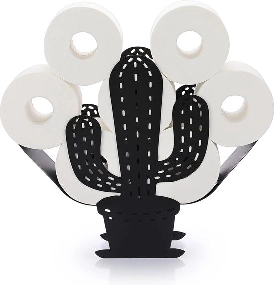 Supporto per carta igienica - Design Cactus - Stile libero e fissaggio alla parete - Contenitore di stoccaggio per la cucina bagno e toilette