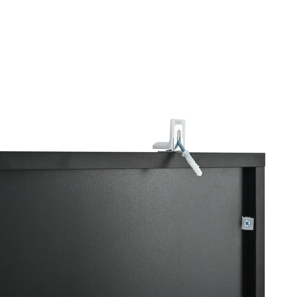 Vetrina 55x38x170 cm con LED e ripiani regolabili in truciolare nera