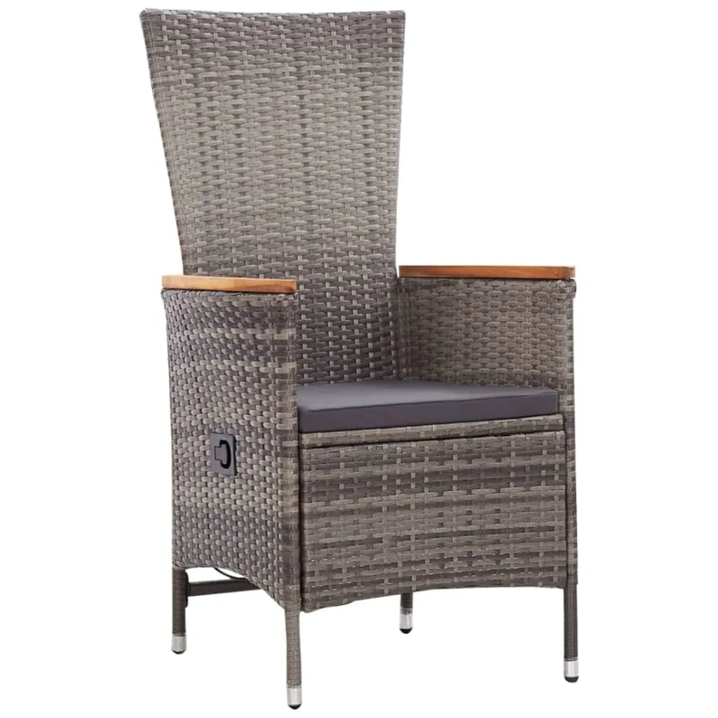 Set Mobili da Pranzo per Giardino 5 pz Grigio 3068758