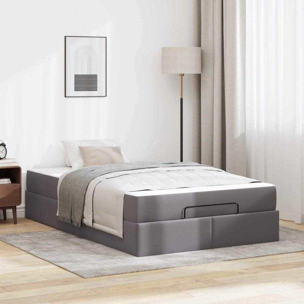 Struttura letto con materasso Altro 2 pcs Grigio PVC 3399423