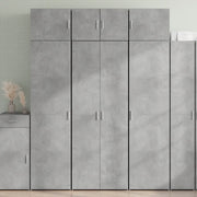 Credenza-Buffet-Armadio da cucina Grigio Cemento 70x42,5x185 cm in Legno Multistrato 238112