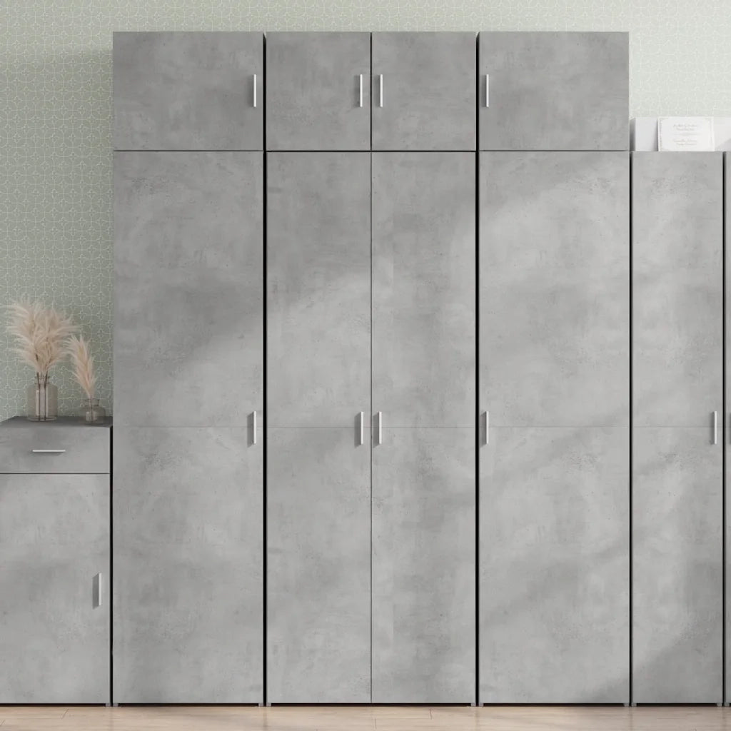 Credenza-Buffet-Armadio da cucina Grigio Cemento 70x42,5x185 cm in Legno Multistrato 238112