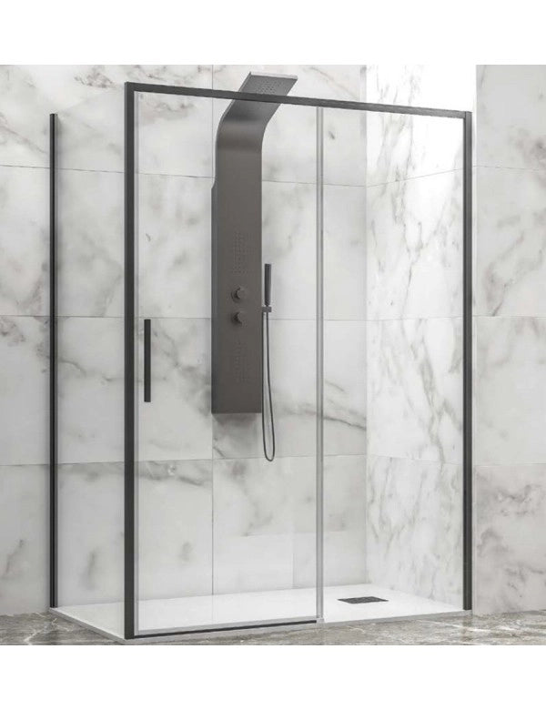 Box doccia LEA 400 140x80 x200 cm profilo nero