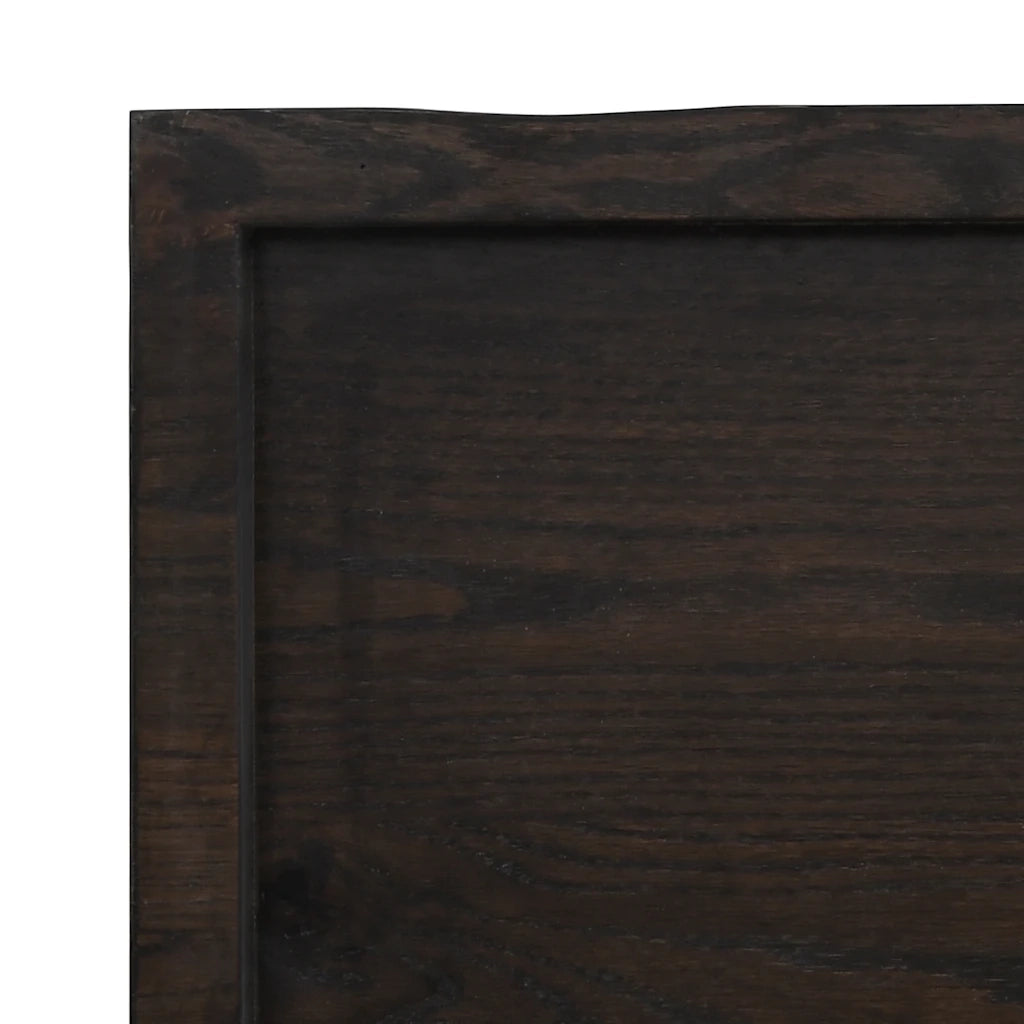 Mensola | Ripiano | Scaffale Marrone Scuro 120x50x(2-4) cm Massello Rovere Trattato