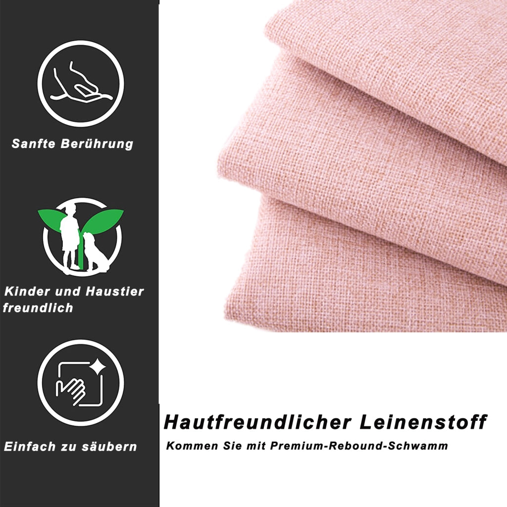 letto imbottito lino rosa 180 x 200 cm