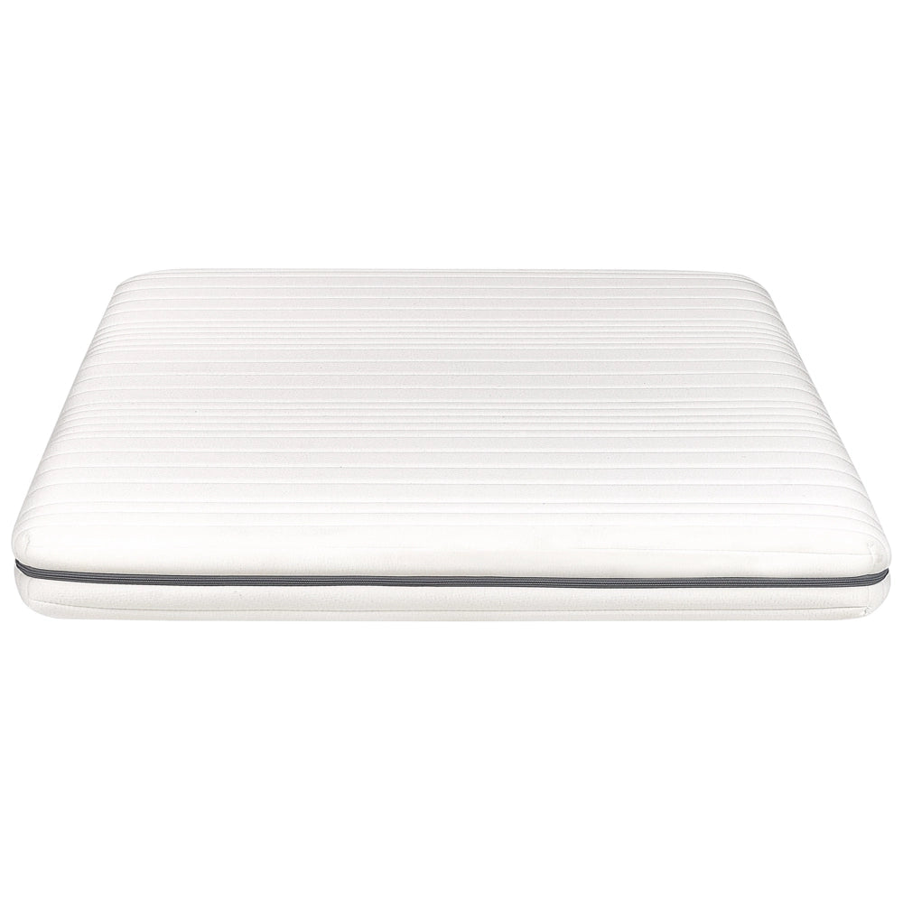 Materasso in schiuma bianco 140 x 200 cm Tessuto poliestere sfoderabile con cerniera EU Misura singola Medium Firm H2