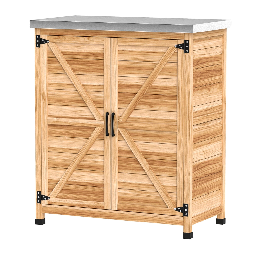 Caseta da Giardino ¨C zephmum ¨C Legno Acciaio 79x43x92 cm
