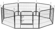 Recinzione per Animali - Puppy Ren - 8 Pannelli - Inclusa Porta - Pieghevoli - Antiscivolo - Facile da Installare - Dimensioni 240 x 80 x 60 cm