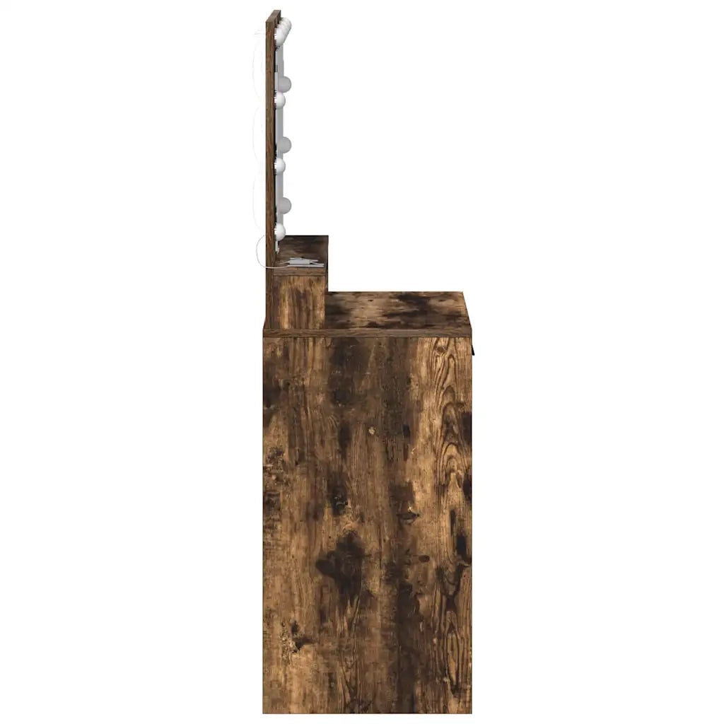 Toeletta | Tavolo da Trucco Rovere fum¨¦ 50 x 41 x 135 cm Legno multistrato