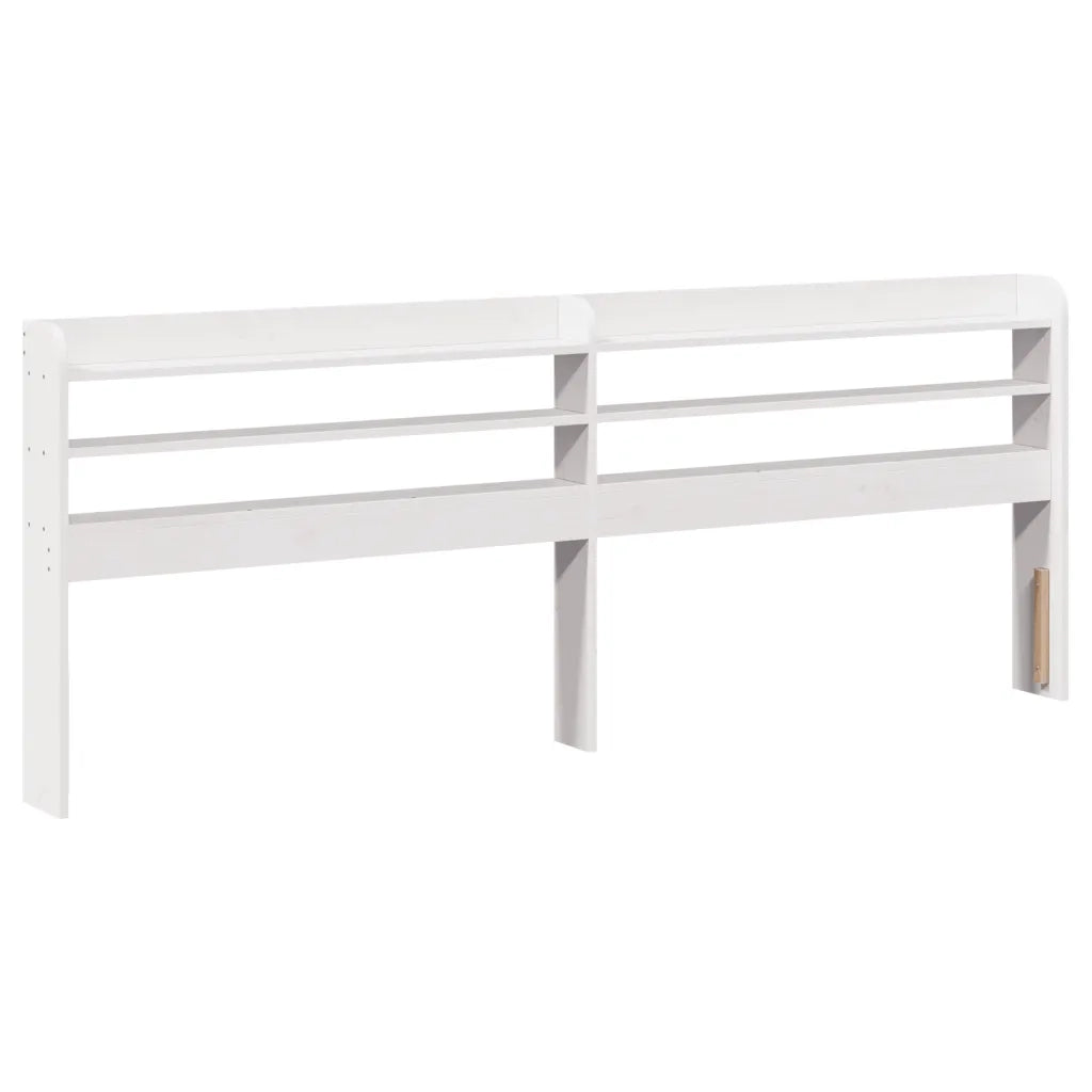 Giroletto con Testiera senza Materasso-Struttura Letto Bianco 200x200 cm 351469
