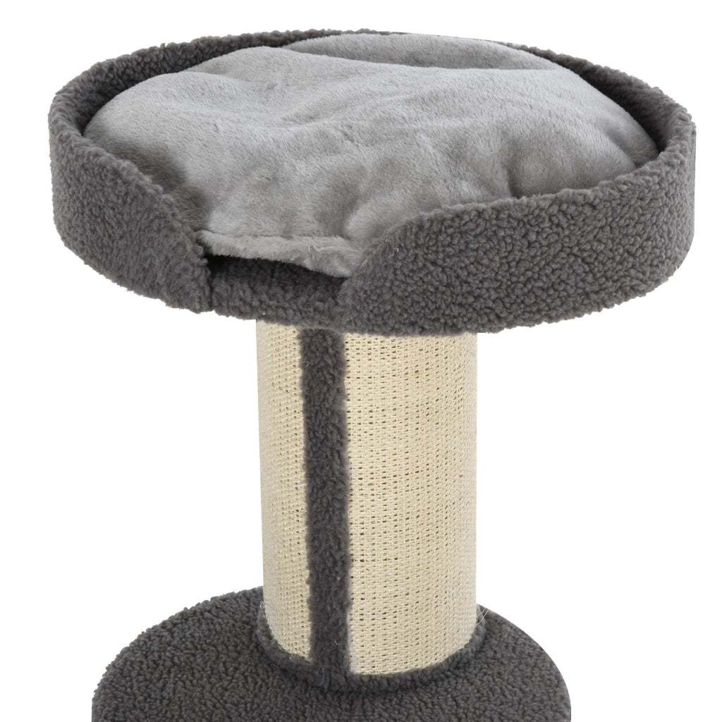 Albero per Gatti 3 Livelli con Piattaforma e Sisal ¨C zephmum ¨C Grigio 45x45x91 cm