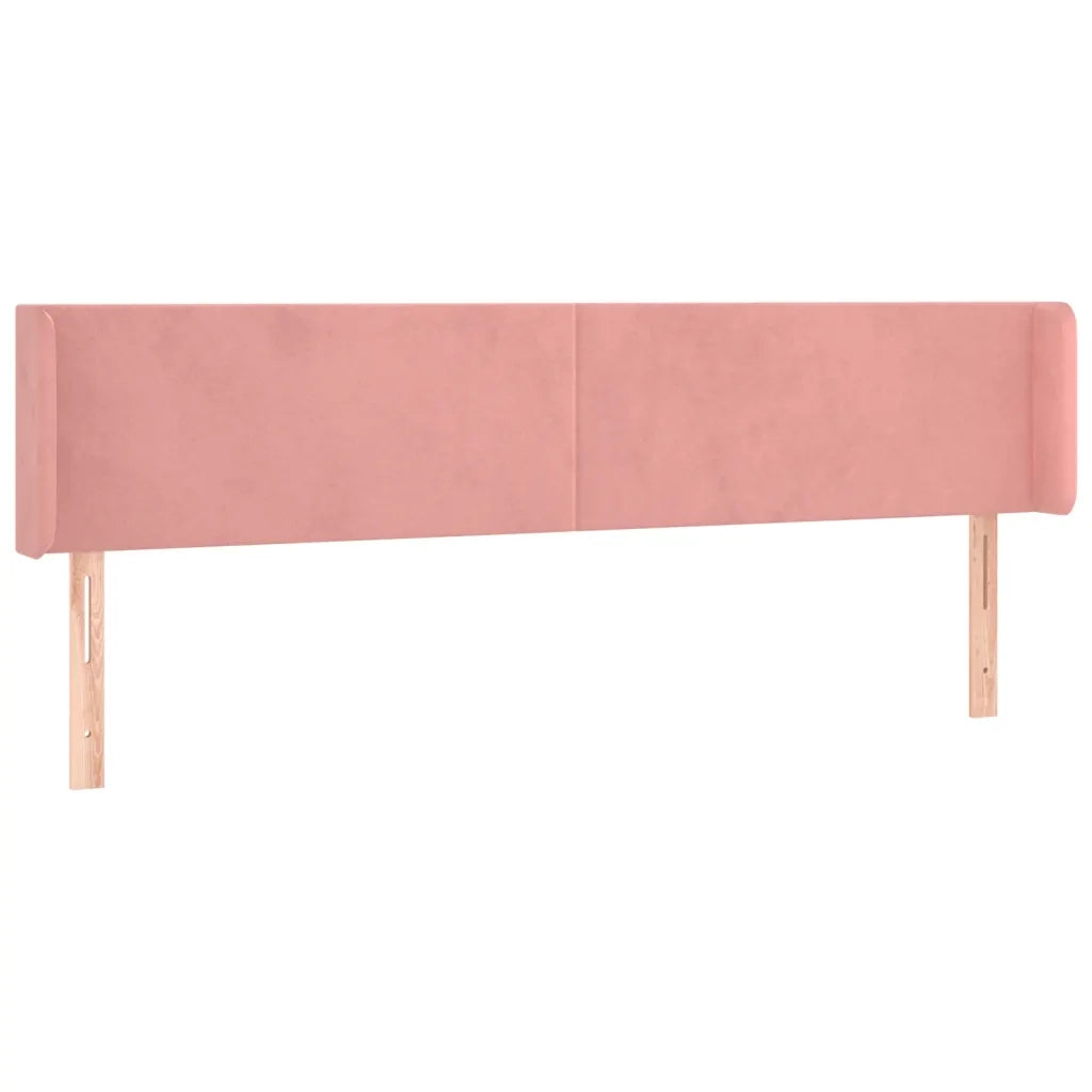 Testiera a LED-Testata con LED Rosa 183x16x78/88 cm in Velluto 145818