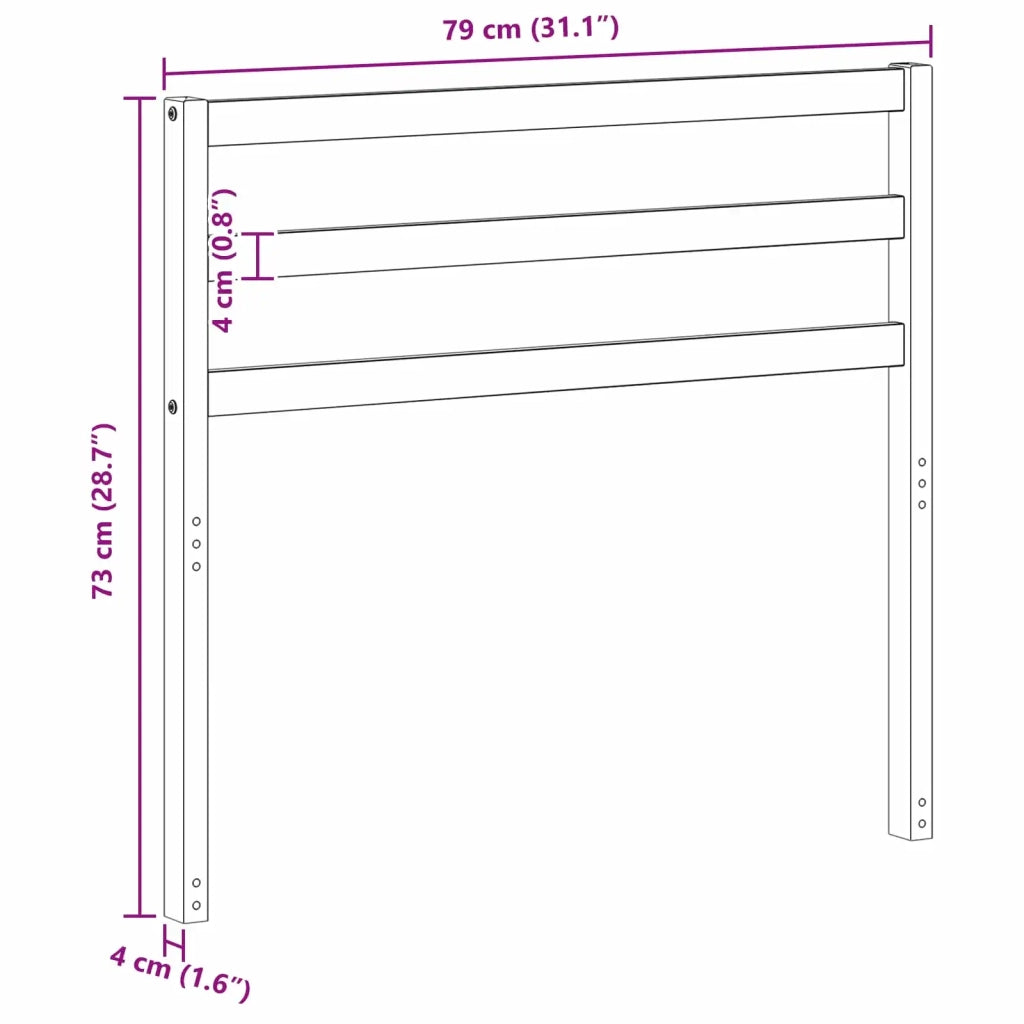 Schienale Marrone 79 x 4 x 73 cm Legno multistrato 900577