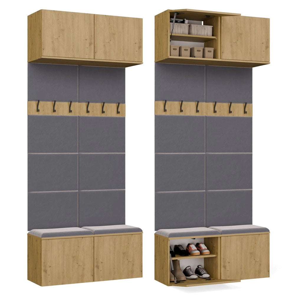 Guardaroba doppio appendiabiti HAGA II/2w rovere artisan