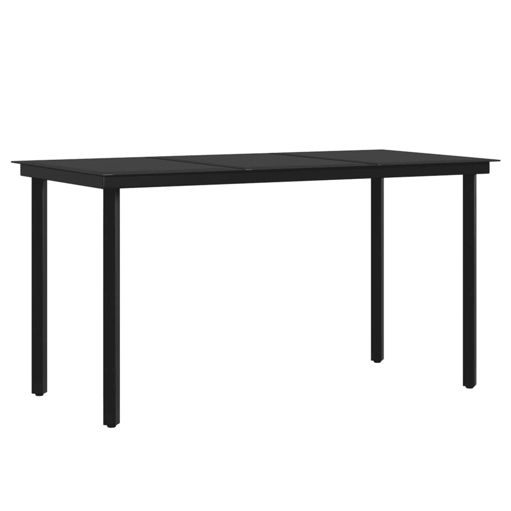 Set da Pranzo da Giardino 5 pz con Cuscini Grigio e Nero 3099289