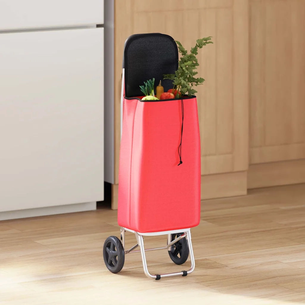Carrello della spesa Rosso 35 x 28 x 92 cm Tessuto Oxford CFW7055486