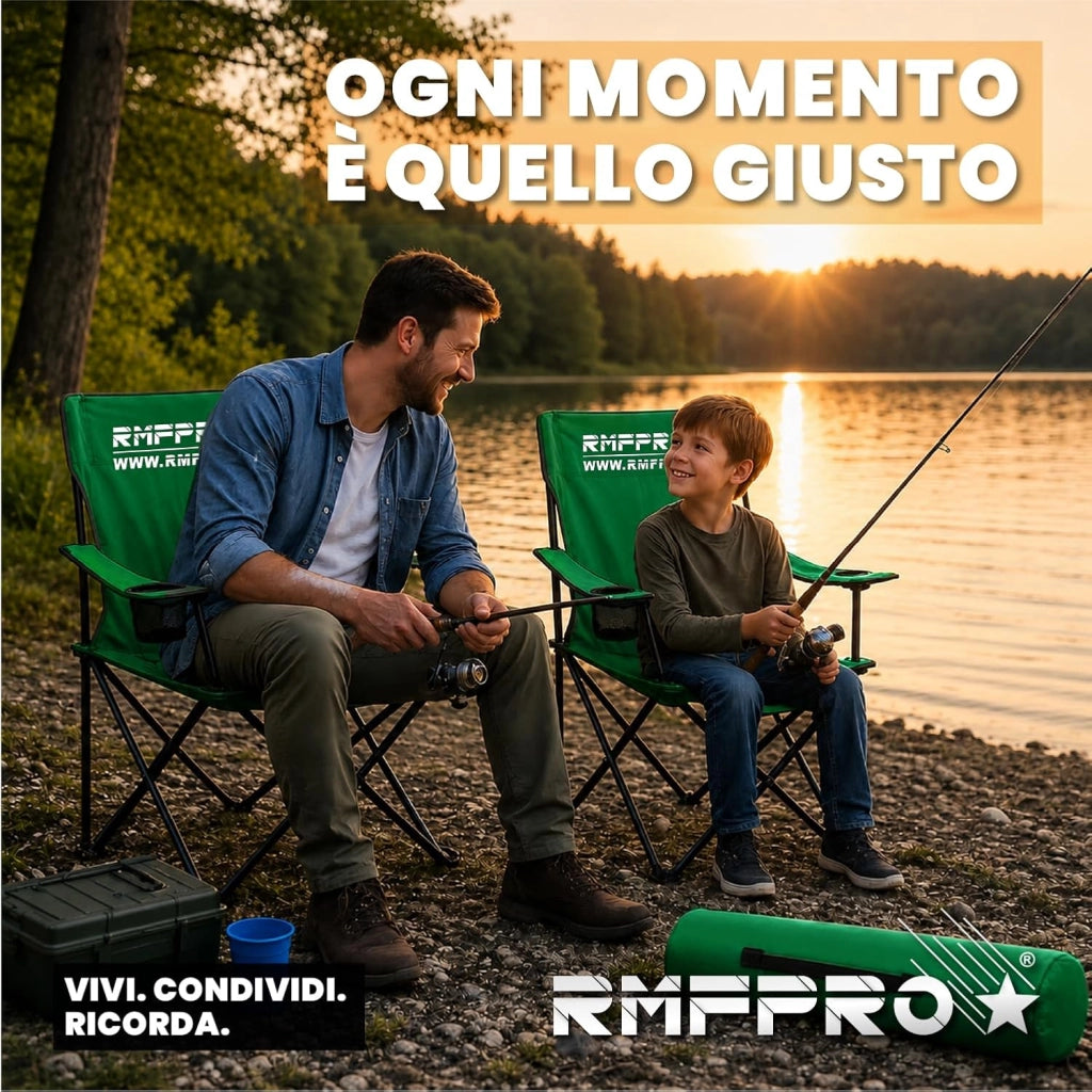 RMF PRO SET 4 SEDIE DA CAMPEGGIO VERDE