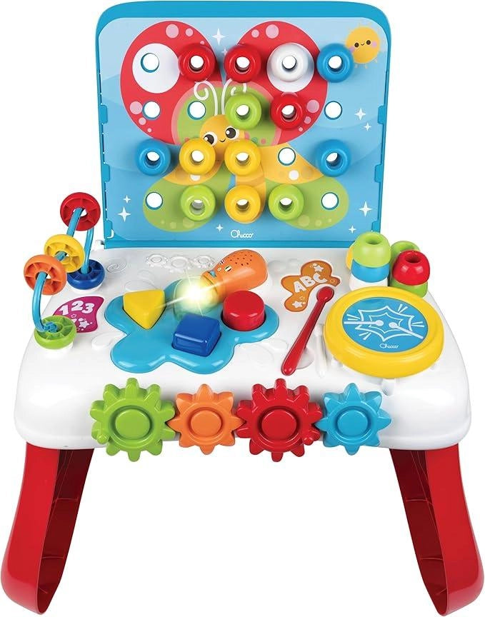 Art&Craft Desk, Banchetto Multiattivita, Elettronico Bilingue, Luci, Suoni, Frasi, Canzoni, 20 Bottoncini, 4 Ingranaggi,
