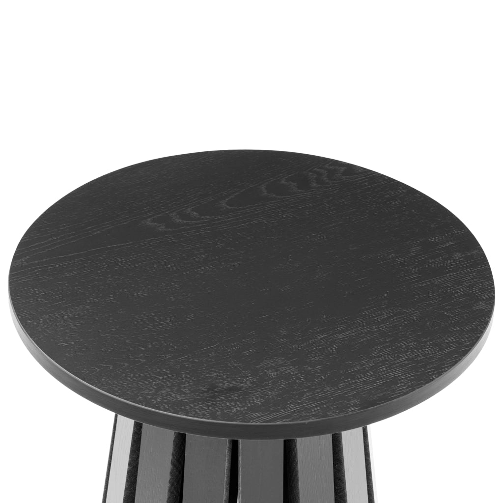 LIVTavolino rotondo in stile scandinavo nero