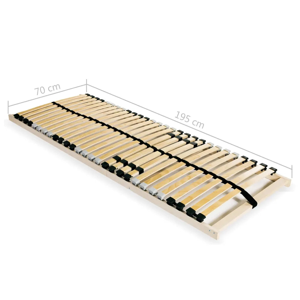 Letto singolo | Letto per adulti | Reti a Doghe 2 pz 7 Zone con 28 Doghe in Legno 70x200 cm