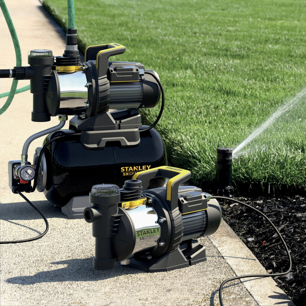 Stanley SXGP1300XFBE Pompa Autoadescante con Serbatoio per Acque Chiare (1.300 W, Portata max. 4.200 l/h, Prevalenza max. 50 m)