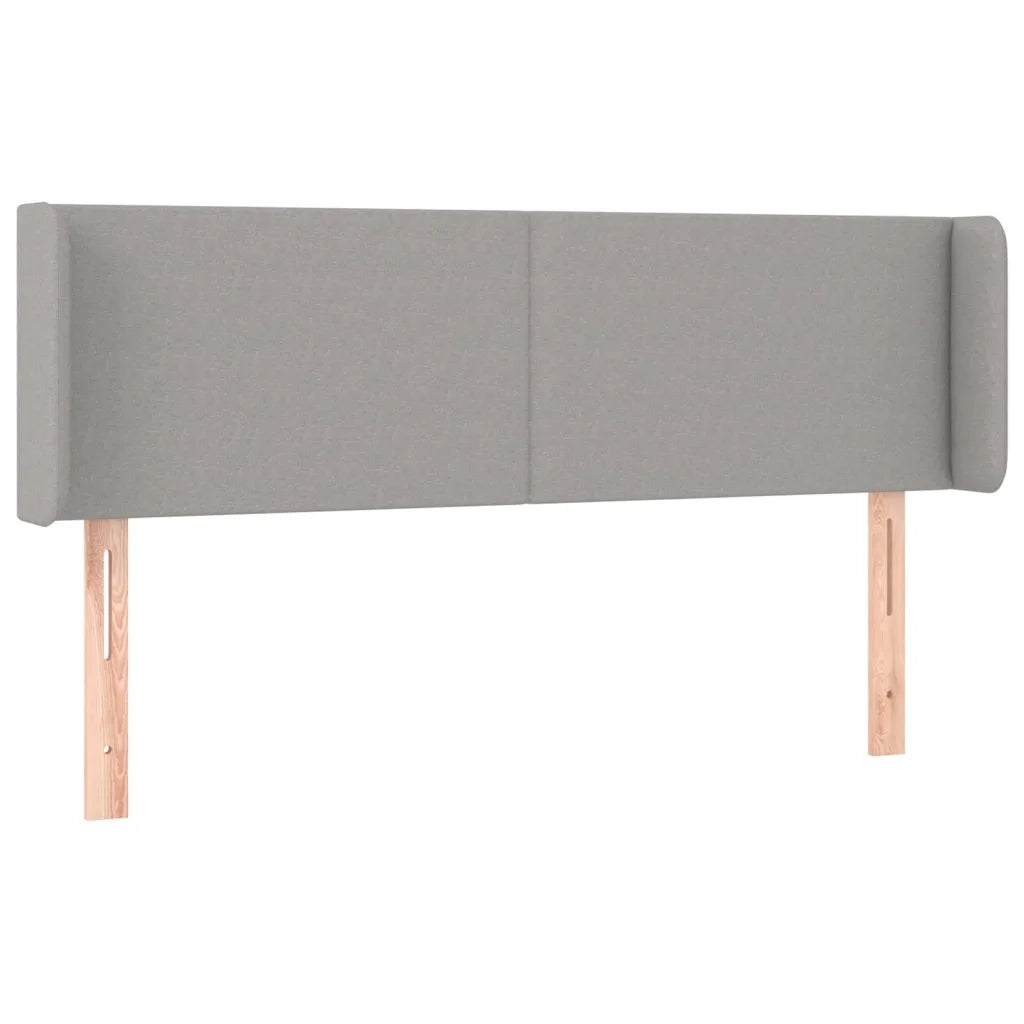 Testiera-Testata Decorativa Grigio Chiaro a LED 147x16x78/88 cm in Tessuto 725176