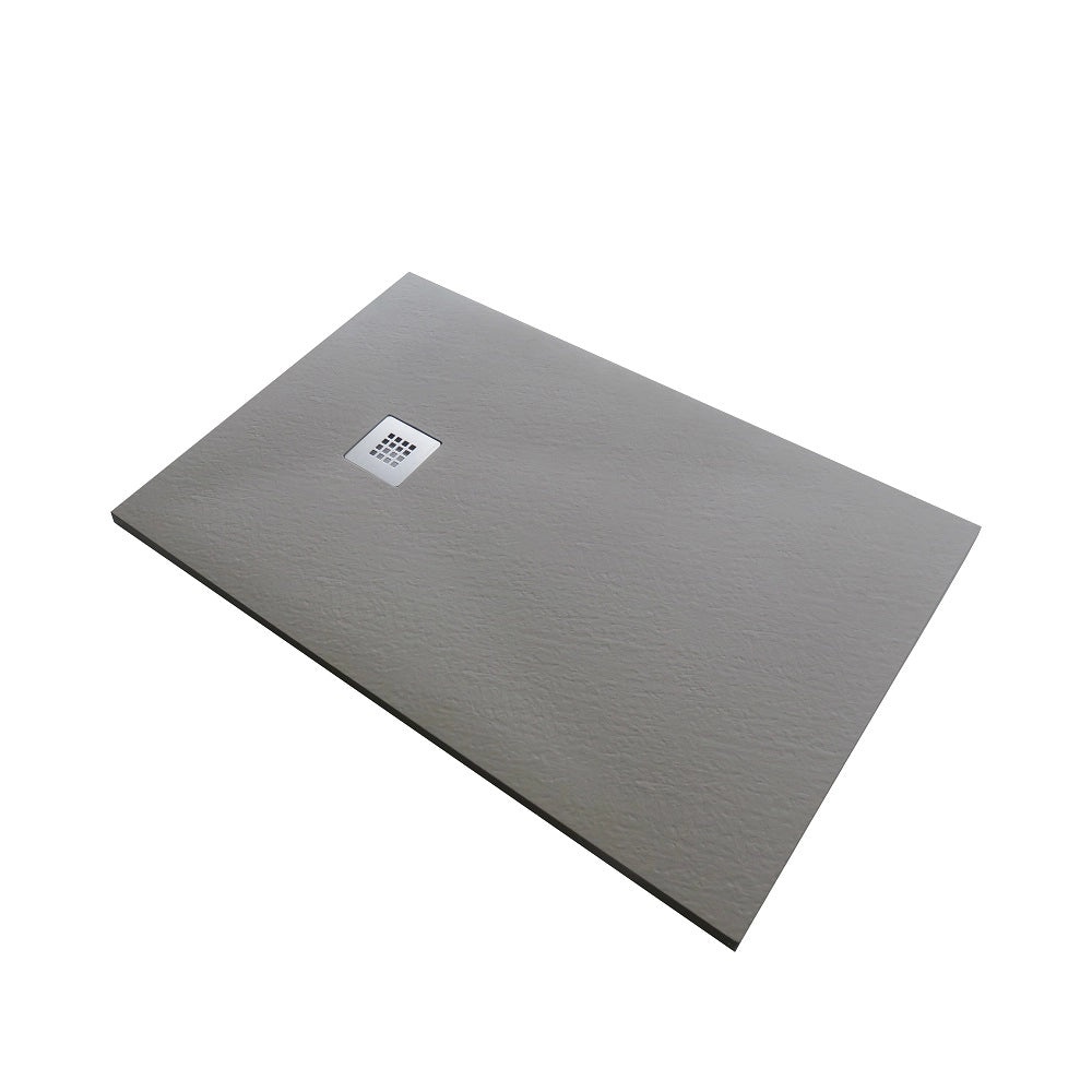 Piatto doccia marmoresina gelcoat rettangolare tortora h.2,8cm Doliso Elostone Tortora,70x100  cm