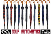 Ombrello da Pioggia Golf Multistecche Automatico Scozzese Vari Colori