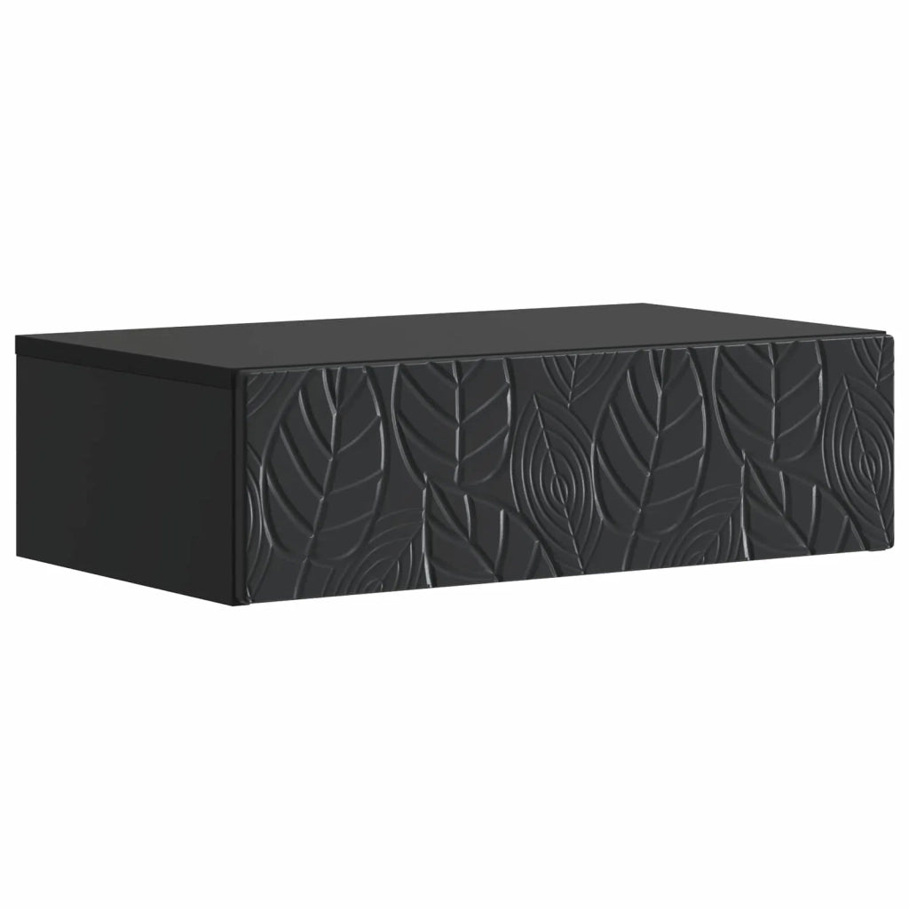 Tavolino da Parete Laterale Nero 59 x 34,5 x 17 cm 898826