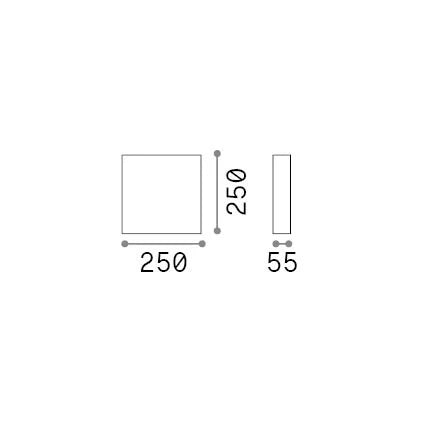 Plafoniera Collezione SNOW LED 18W Luce Calda 3000K Finitura Bianco Ideal Lux