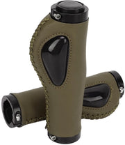 Manubri da bicicletta con design ergonomico - Assorbimento shock - Pelle sintetica - Per manubrio con diametro 22,2 mm - Presa migliorata - Manubri da bicicletta con maniglie