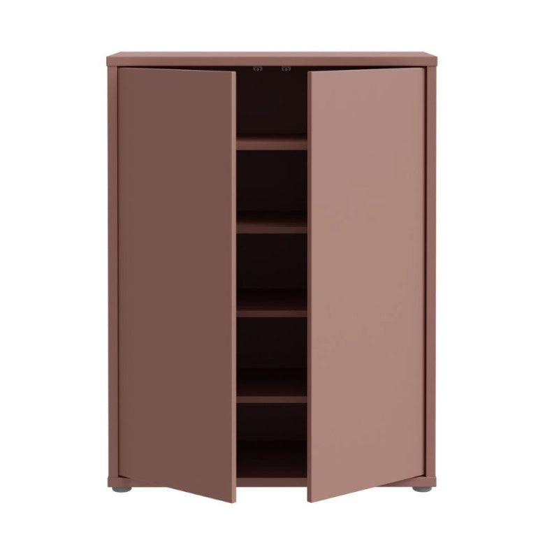 Mobile multiuso Medea 2 ante colore terracotta 74.5x34.9xH 99.1 cm.