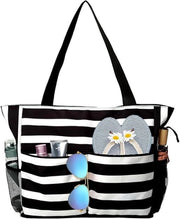 Borsa grande impermeabile per donne con chiusura a zip e multi componente - pieghevole e leggera per spiaggia, viaggio, vacanza e piscina