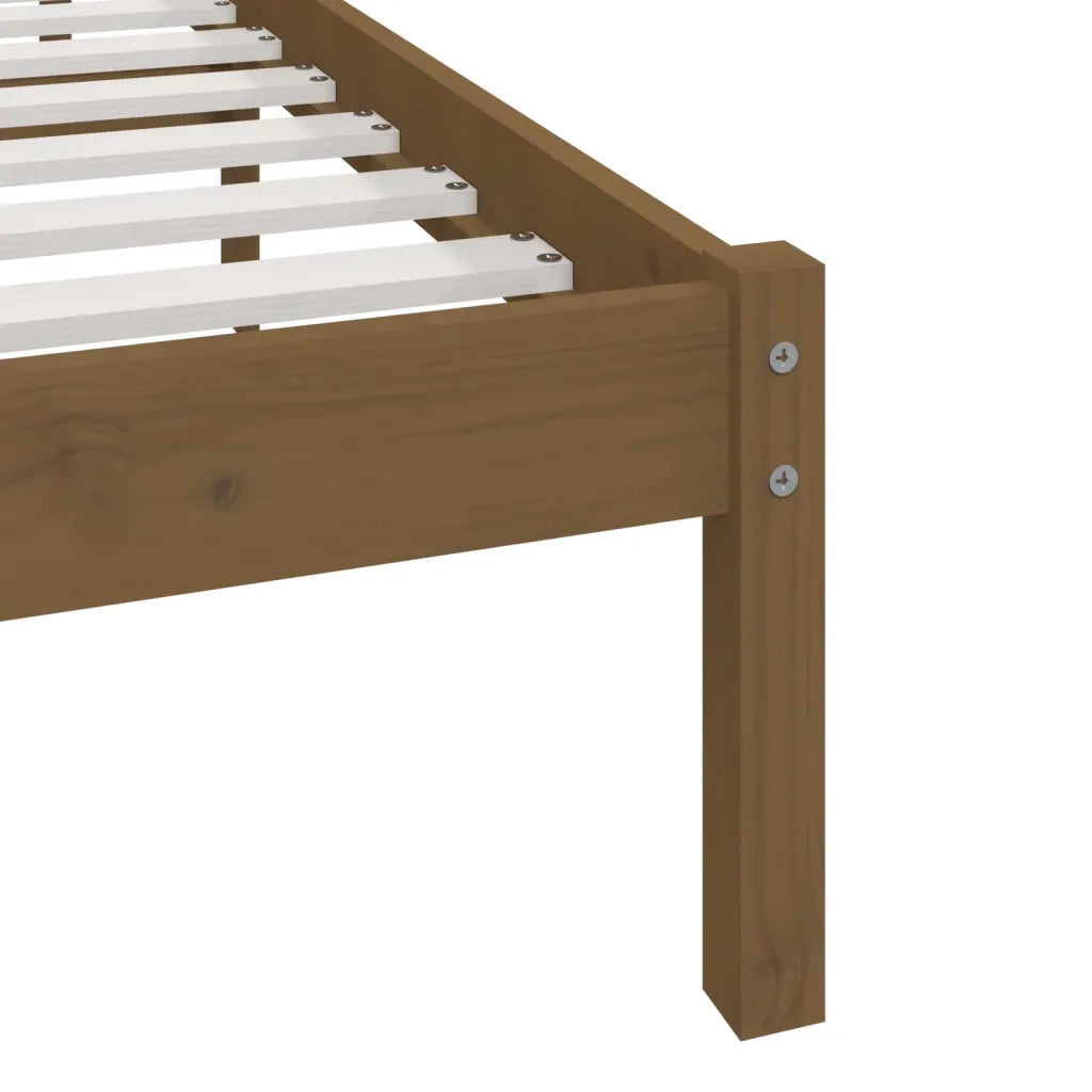 Giroletto senza Materasso-Struttura Letto Ambra in Legno di Pino 200x200 cm 110525
