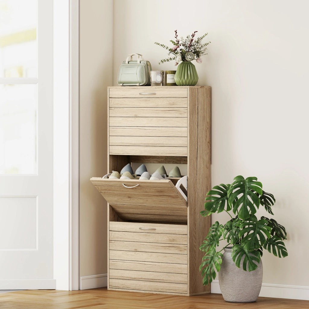Scarpiera con 3 Ante ¨C Minimal ¨C Robe 12 Pares 88x132x19