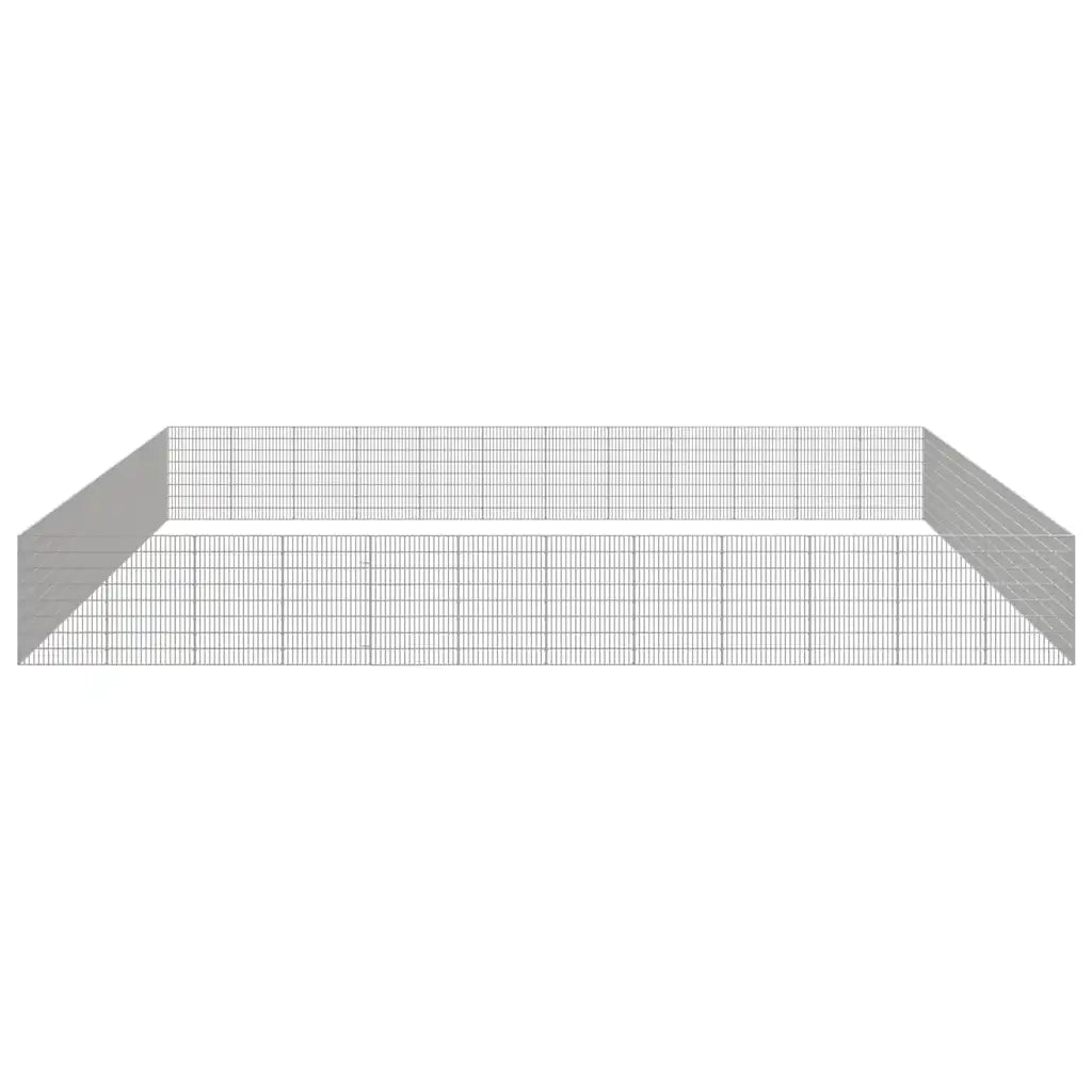 Recinto per Animali Ruspante 48 Pannelli 54x80 cm Ferro Zincato 3321348