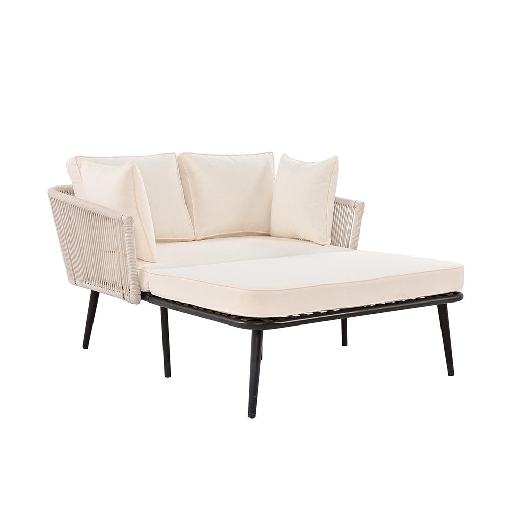 Set giardino - Xylo - 2 posti con cuscini lavabili beige