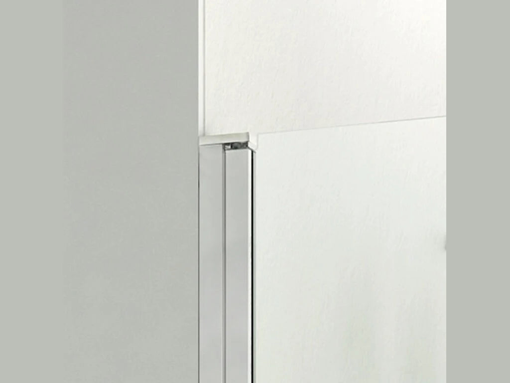 Box doccia frontale OPEN 2 porte battenti Nero Trasparente 110 cm (55+55) 107-110 cm