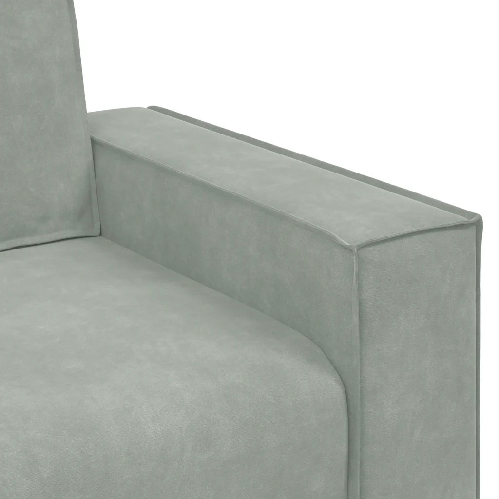Set di Divani 2 pz con Cuscini Grigio Chiaro in Velluto 3324700