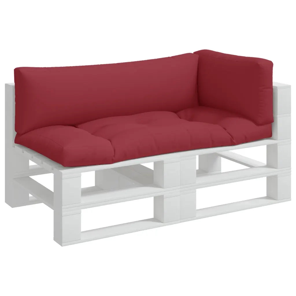 Cuscini per Pallet 3 pz Rossi in Tessuto 44655