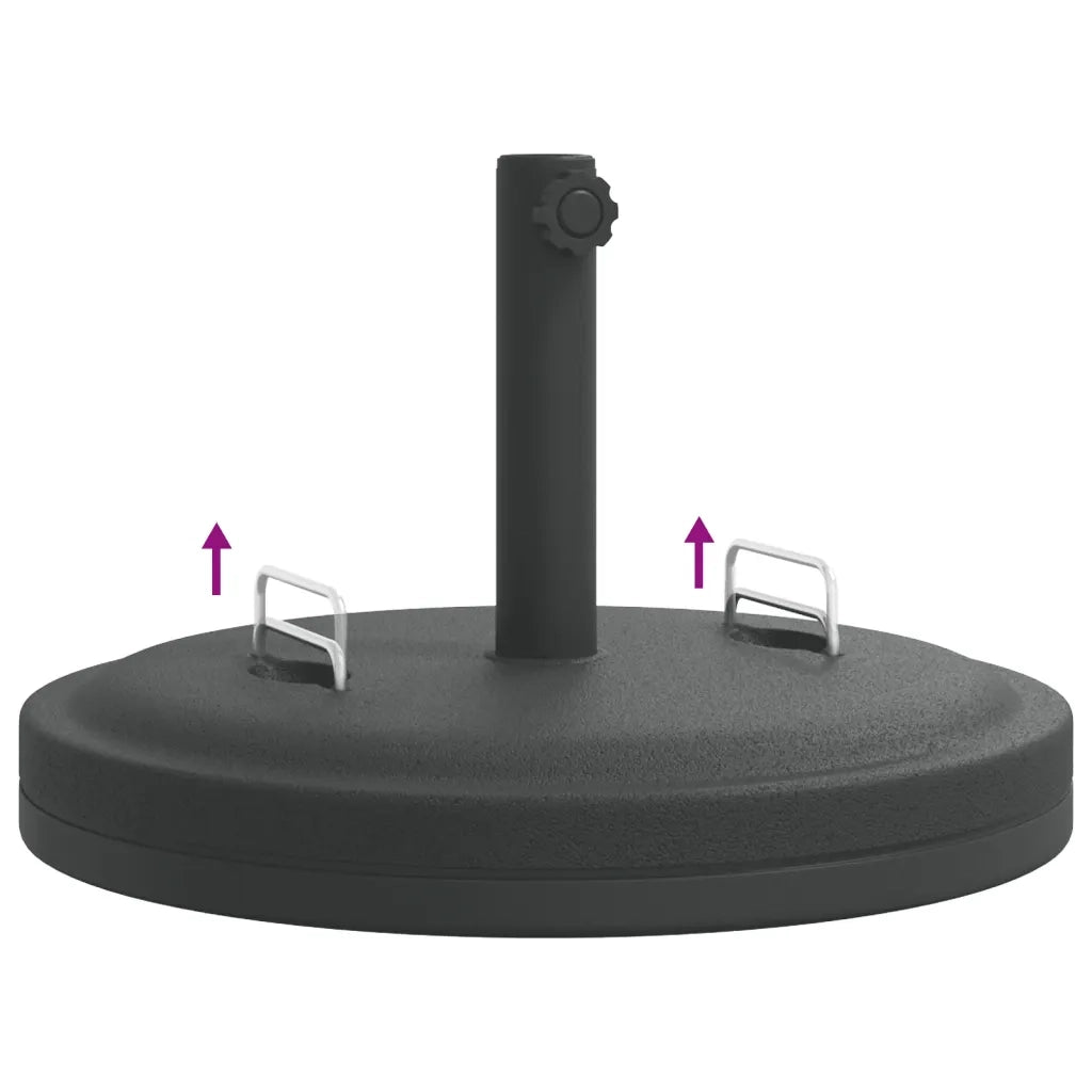 Base per ombrellone-Supporto per ombrellone con Manici per Pali ?38/48 mm 25 kg Rotonda