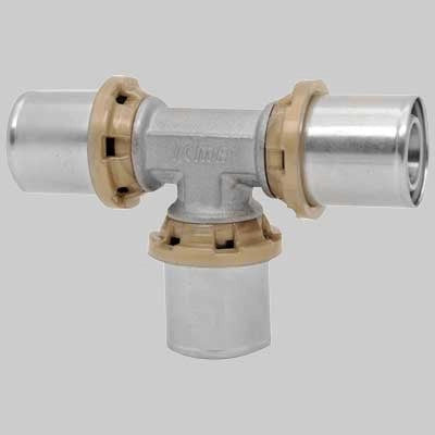 RACCORDO A TEE DOPPIO A PRESSARE  32 x 32 x 32     ICMA