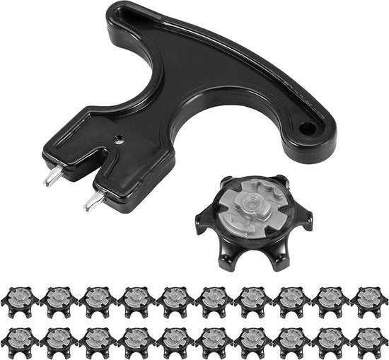 20 punte per golfspike + chiavi per golfspike manuale, punte antiscivolo per golf, pennelli per golfspike universale, facilmente sostituibili
