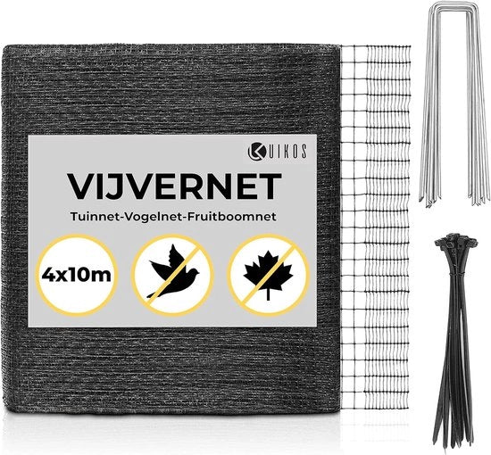 Rete per piscina 4 x 10 m - protegge pesci e piante di vasca - nero
